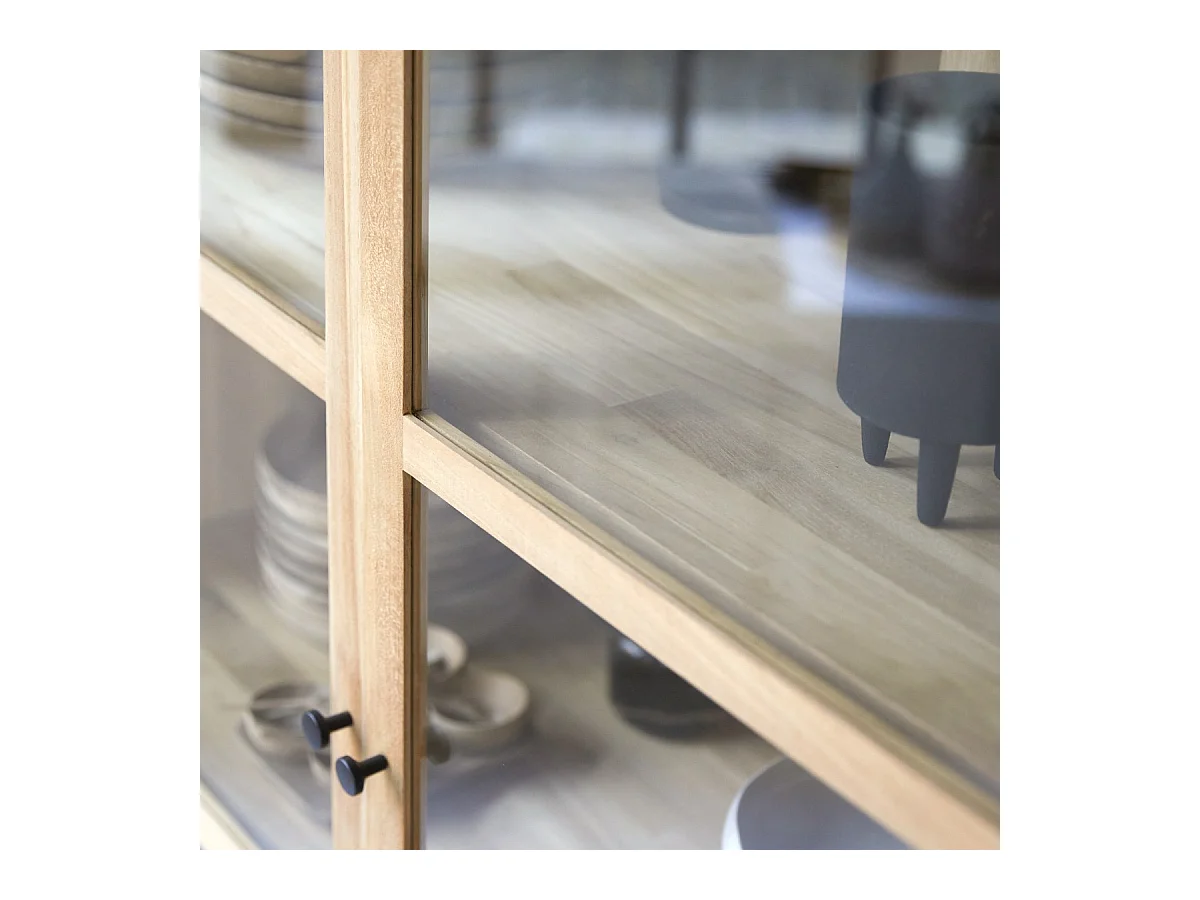 Vitrine haute en bois de teck 120 Babeth