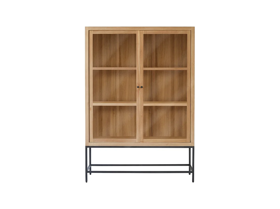 Vitrine haute en bois de teck 120 Babeth