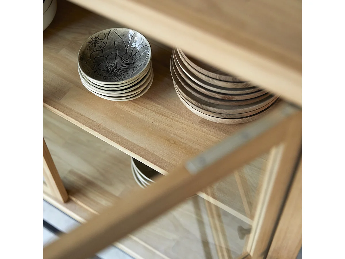 Vetrinetta bassa in legno di teak 160 Babeth
