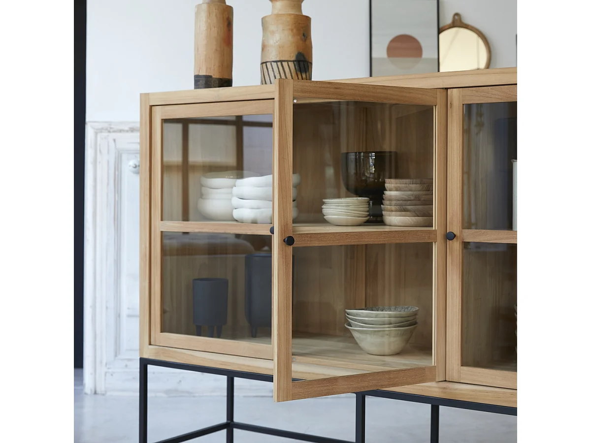 Vetrinetta bassa in legno di teak 160 Babeth