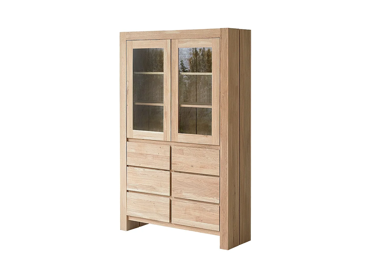 Geschirrschrank Eden aus massivem Eichenholz 120