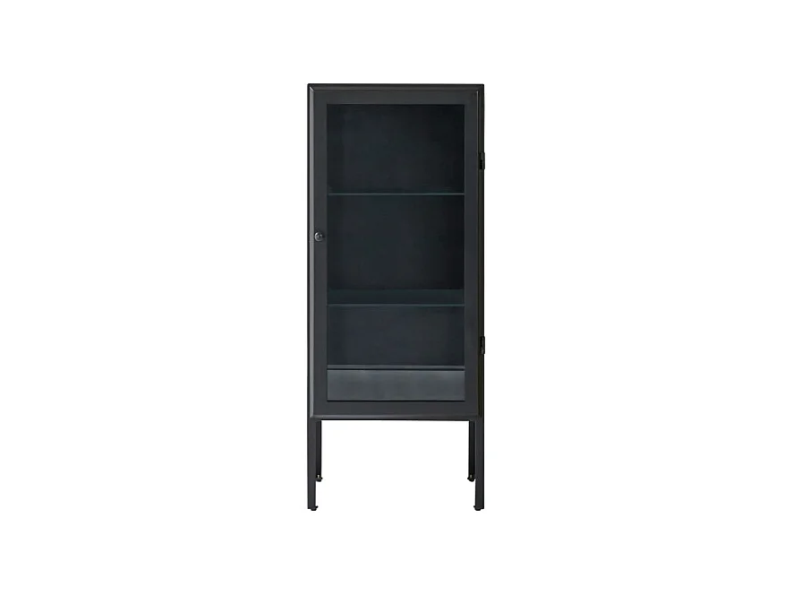 Vitrinenschrank Wandschranlk Glasfront 120 cm industrieller Stil