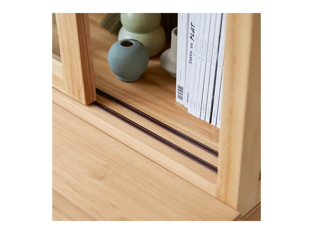 Geschirrschrank aus massivem Teakholz Coffee Tek 120 cm