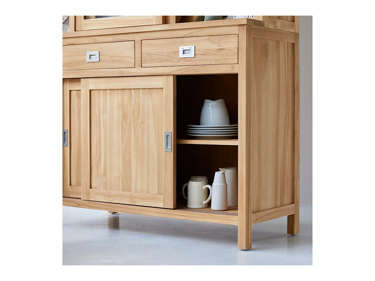 Geschirrschrank aus massivem Teakholz Coffee Tek 120 cm