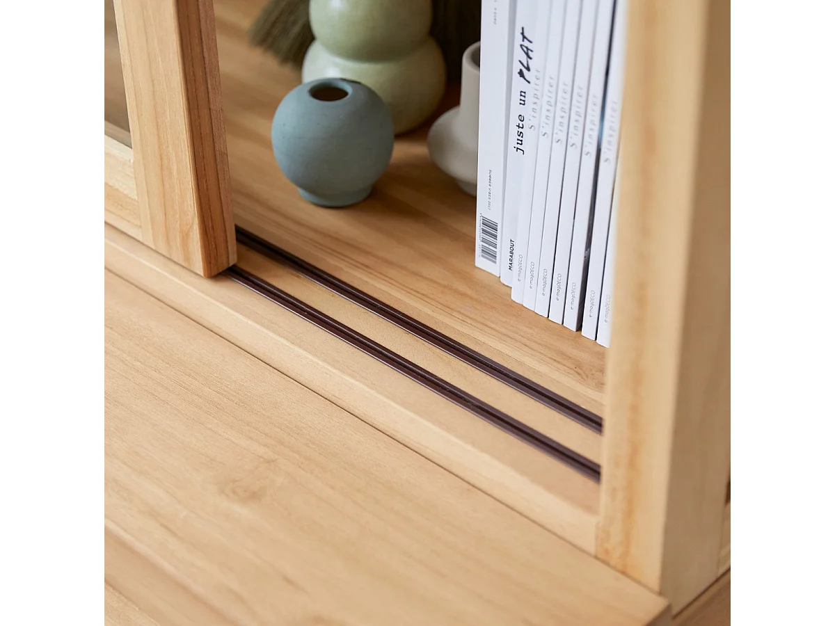 Geschirrschrank aus massivem Teakholz Coffee Tek 120 cm