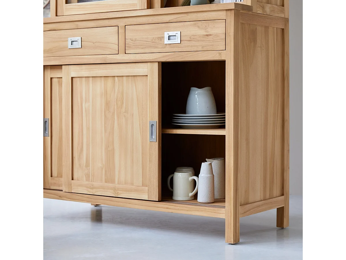 Geschirrschrank aus massivem Teakholz Coffee Tek 120 cm