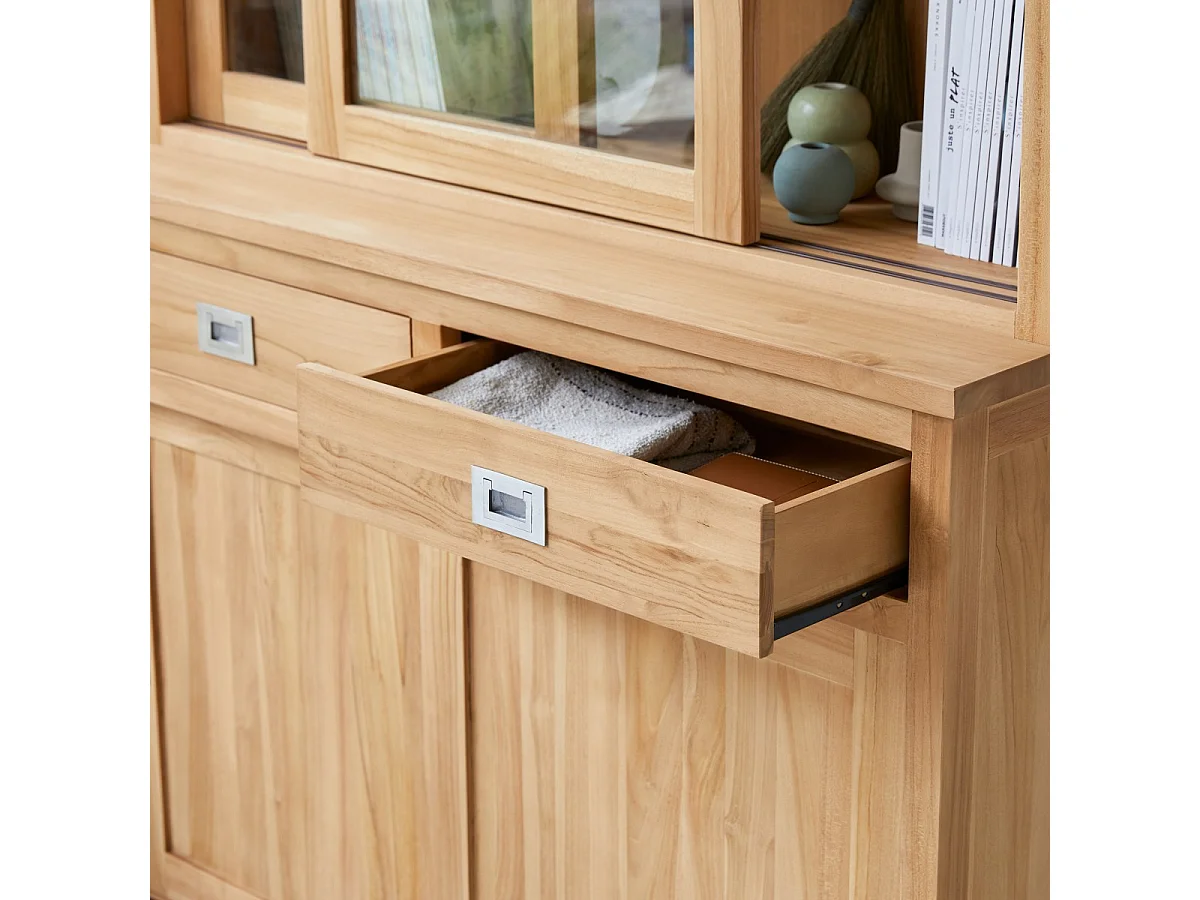 Geschirrschrank aus massivem Teakholz Coffee Tek 120 cm