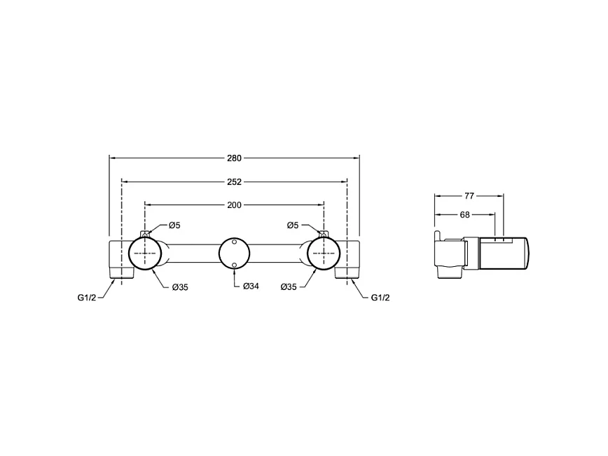 Corps encastré pour mélangeur lavabo mural JACOB DELAFON Grands Boulevards 3 trous