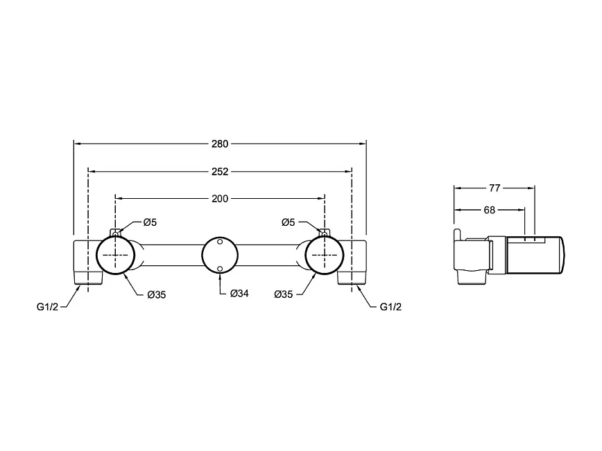 Corps encastré pour mélangeur lavabo mural JACOB DELAFON Grands Boulevards 3 trous