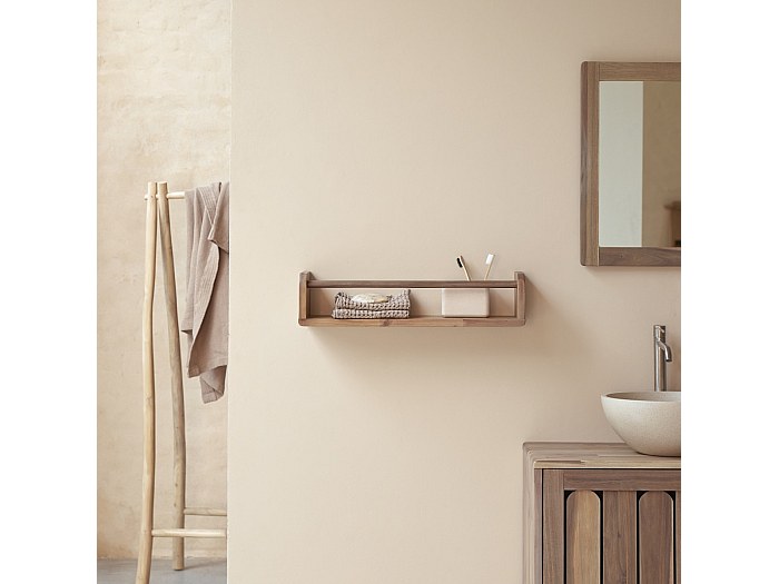 4 Decorazioni Da Parete In Legno Per Bagno - Arancione Con Rose E Scritte Relax, Soak, Unwind, Breathe - 25x10 Cm - 5
