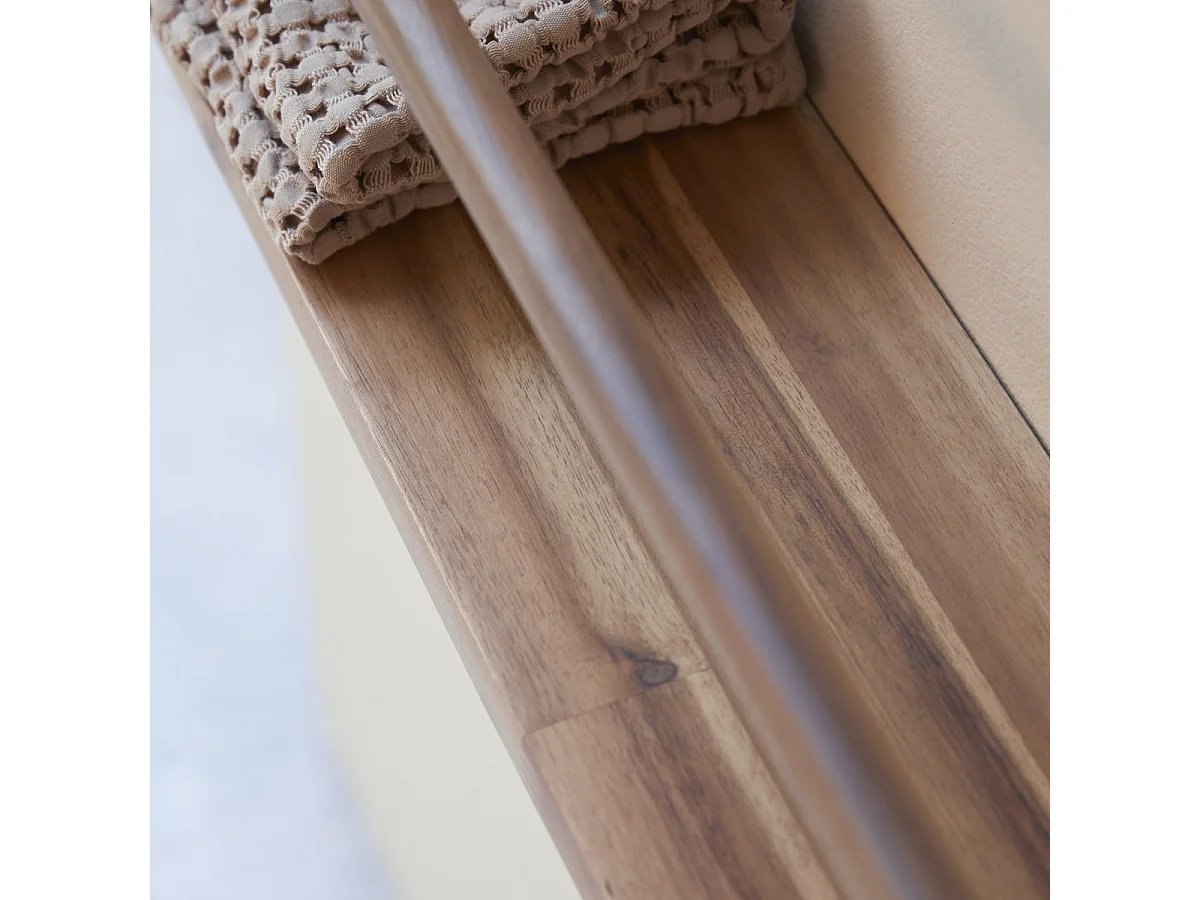 Mensola da parete per il bagno in legno massello di acacia Lila 60