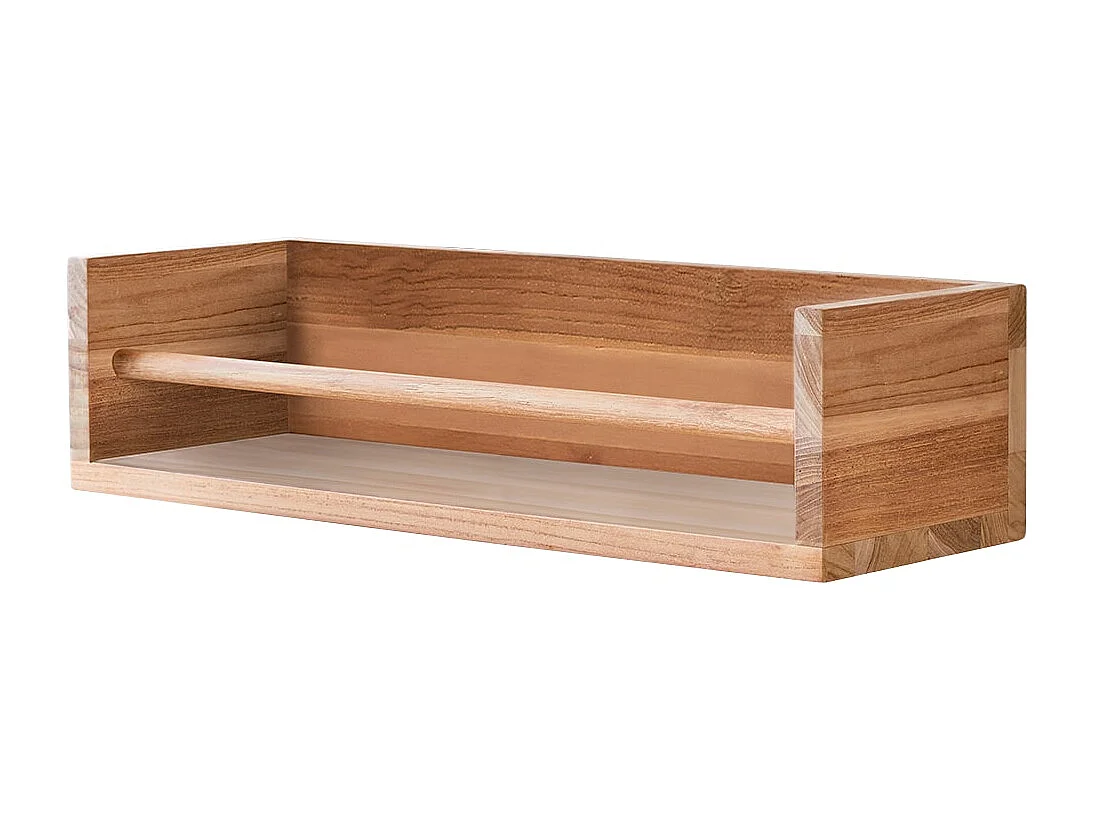 Wandregal fürs Badezimmer aus Teakholz Ugo 60 Badezimmerdesign