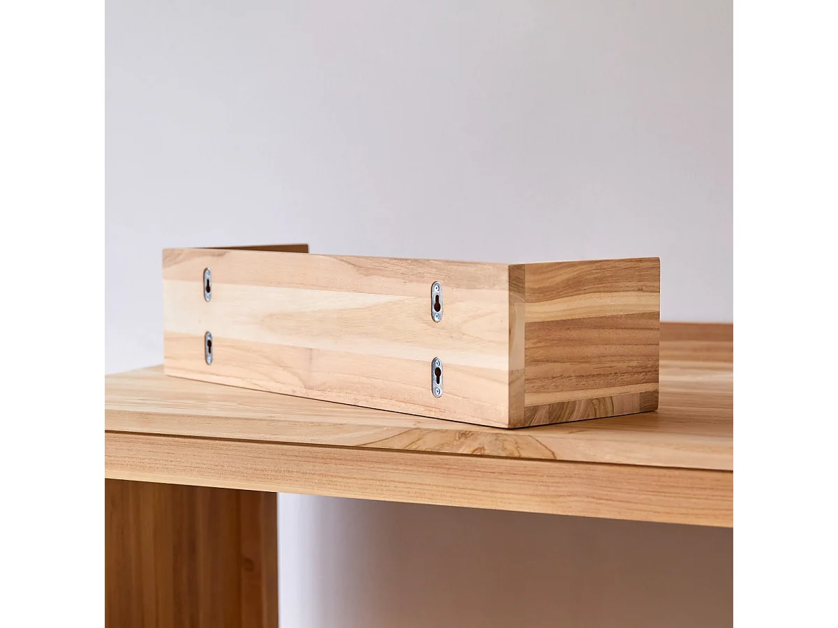 Wandregal fürs Badezimmer aus Teakholz Ugo 60 Badezimmerdesign