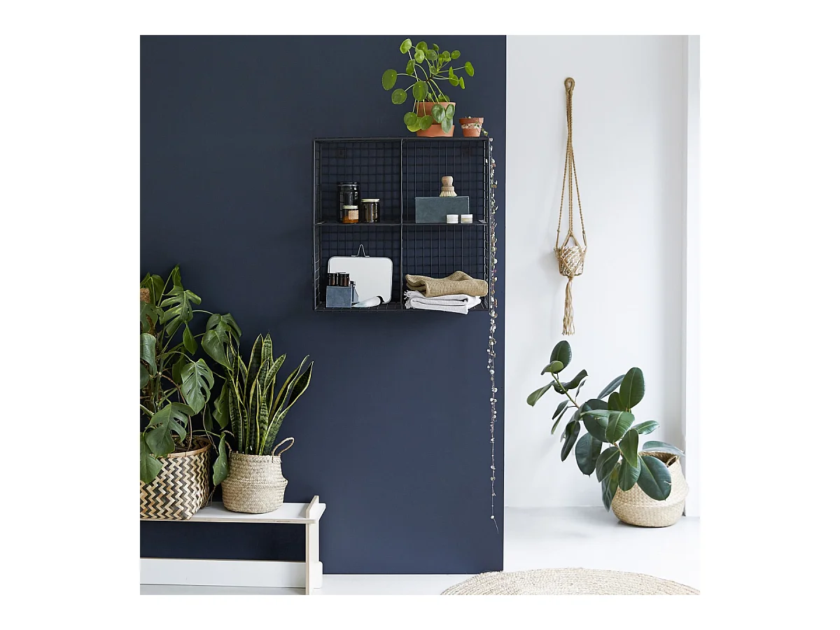 Wandregal für das Badezimmer aus Metall 65 cm Badezimmerregal industrieller Stil