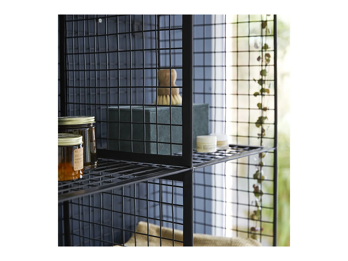 Wandregal für das Badezimmer aus Metall 65 cm Badezimmerregal industrieller Stil