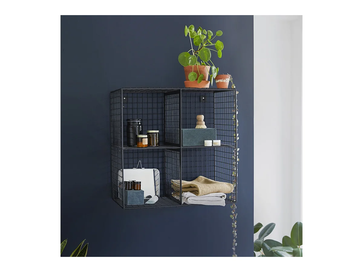 Wandregal für das Badezimmer aus Metall 65 cm Badezimmerregal industrieller Stil