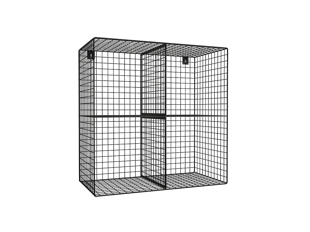 Scaffale da parete in metallo con 4 nicchie per bagno stile industriale