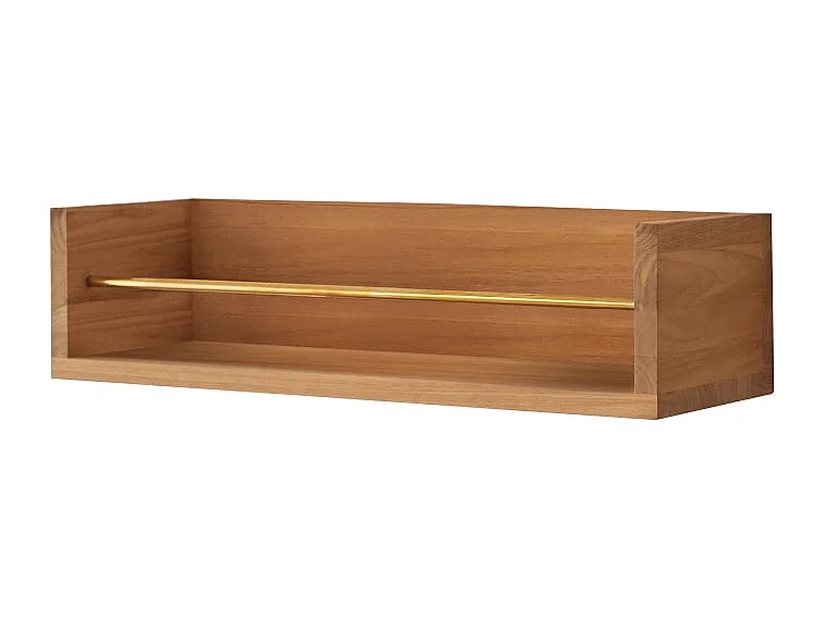 Etagère murale de Salle de Bain en bois de teck Sasha 60