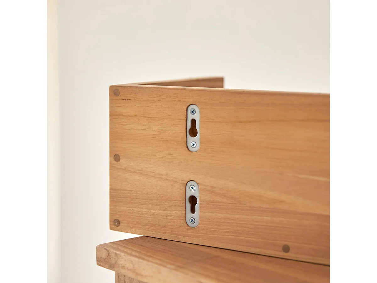 Etagère murale de Salle de Bain en bois de teck Sasha 60