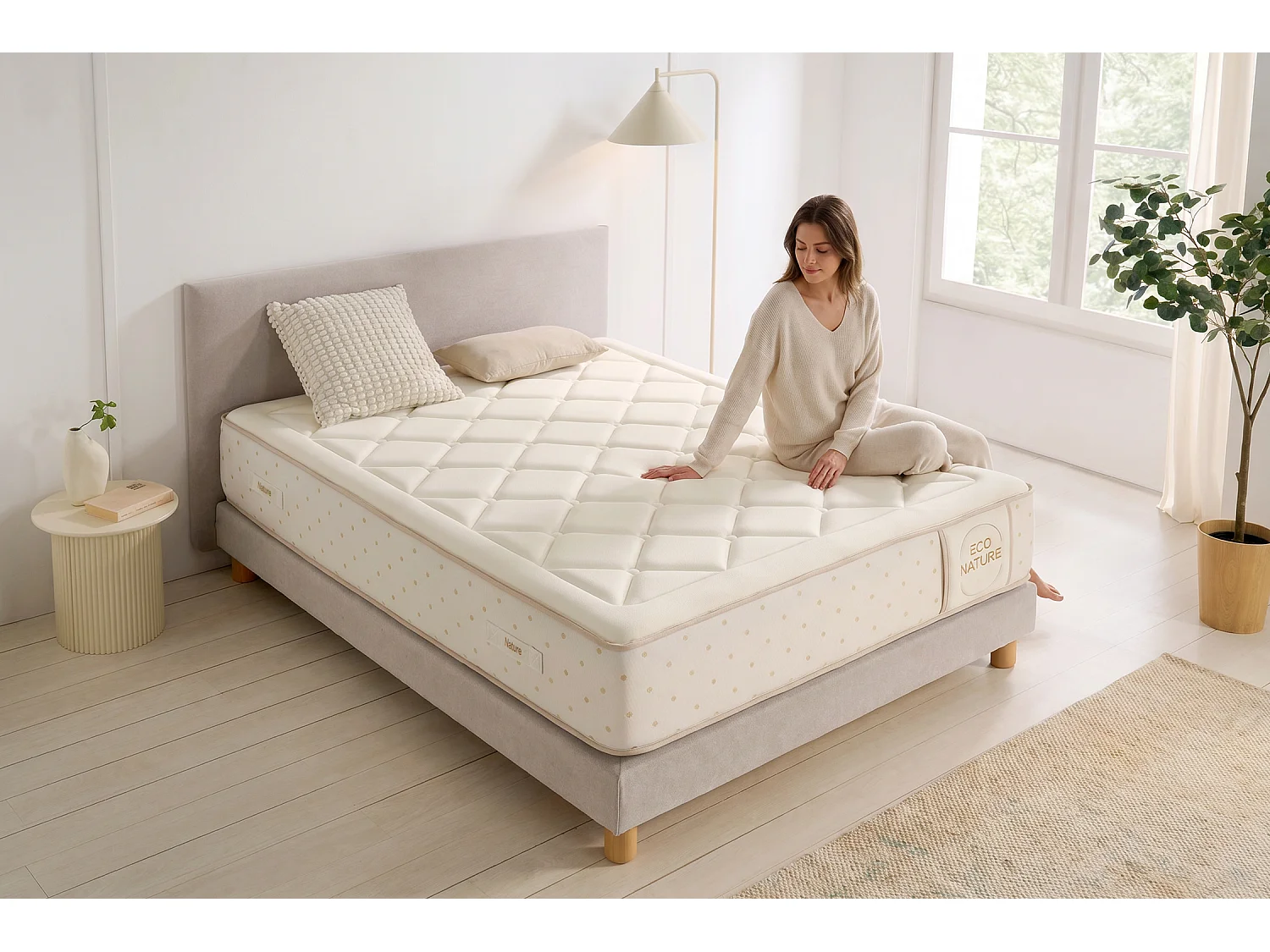 Pocketveren Matras Eco Nature Spring, 150x190 cm -Moonia