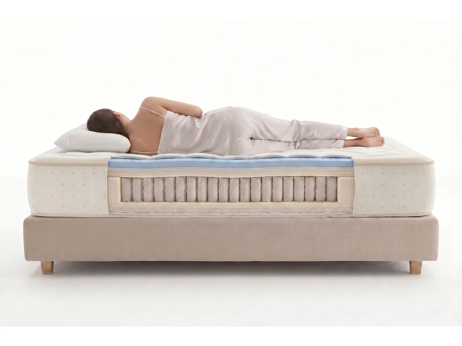 Pocketveren Matras Eco Nature Spring, 180x200 cm -Moonia
