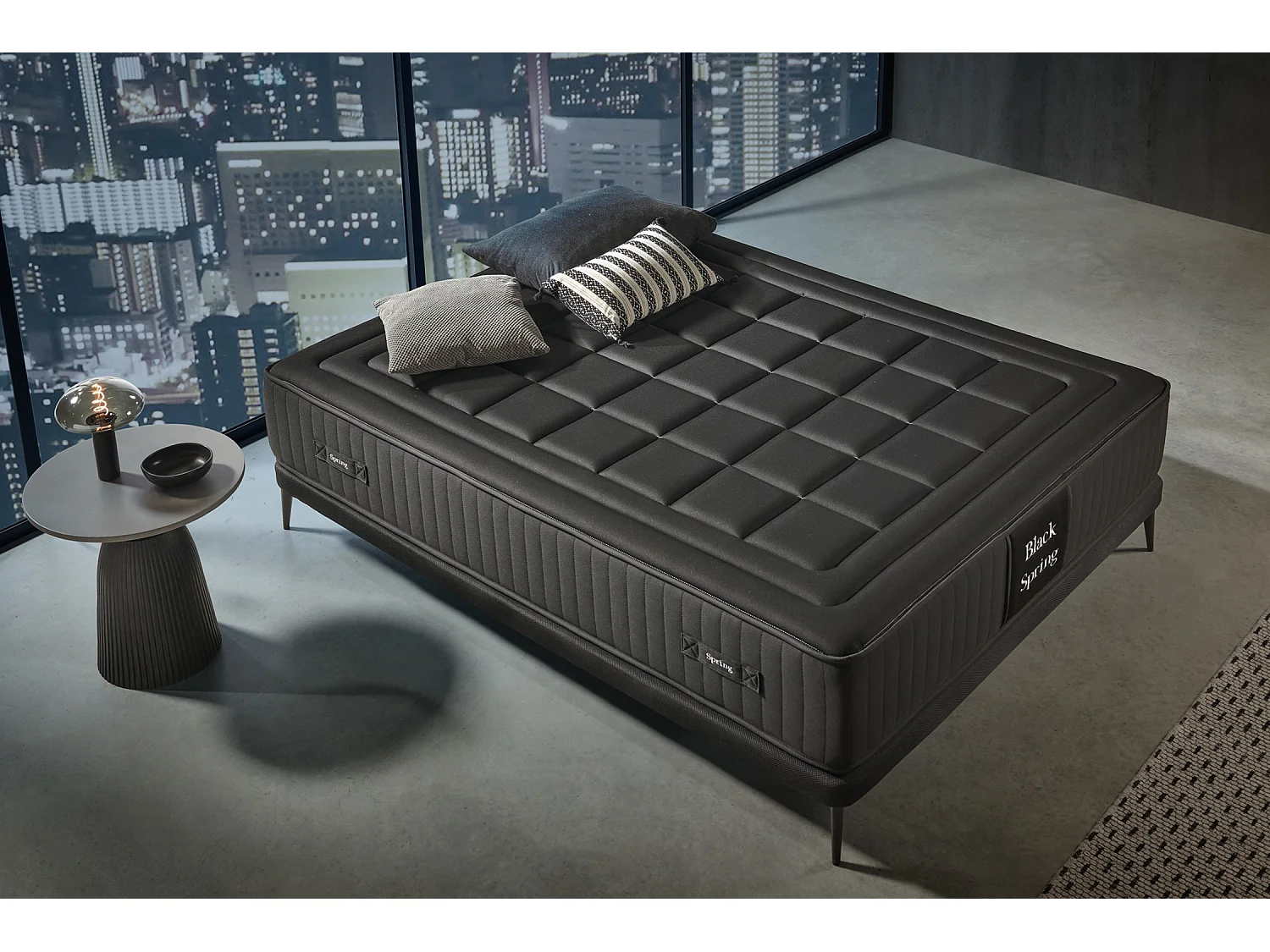 Matelas Ressorts Ensachés Black Spring Royal, 80x200 cm -Moonia