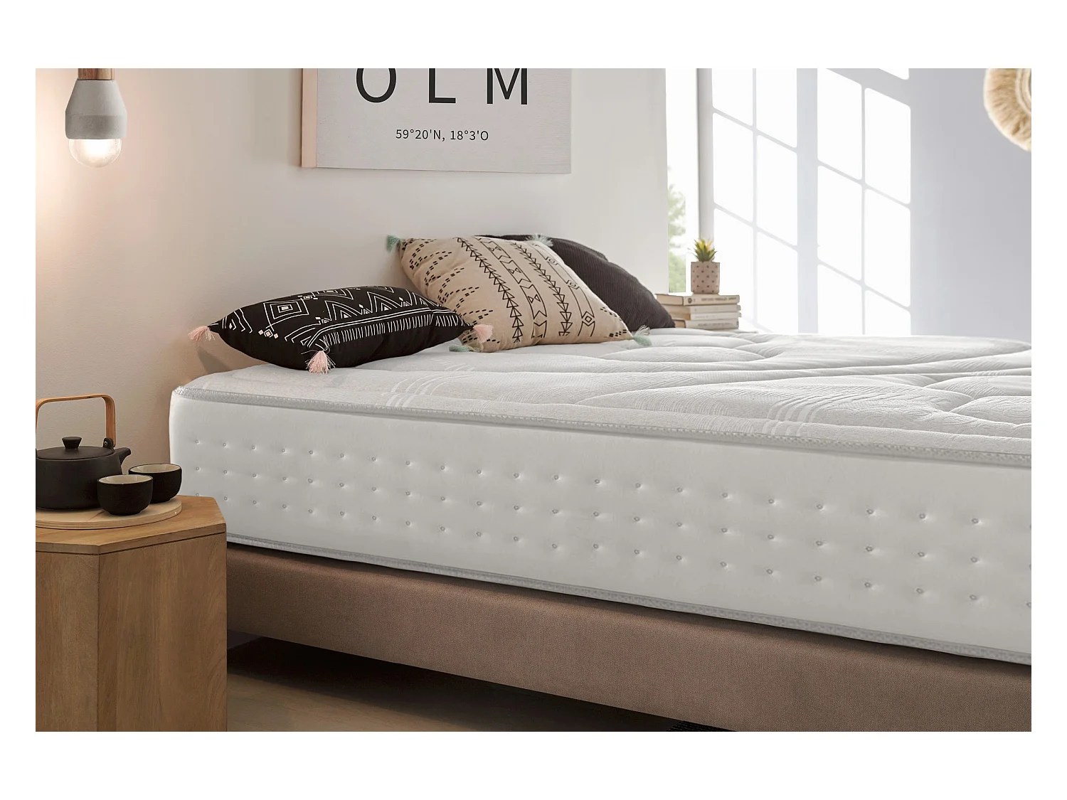 Matelas Mousse à memoire de forme Quantum Haute Densité, 150x200 cm -Moonia
