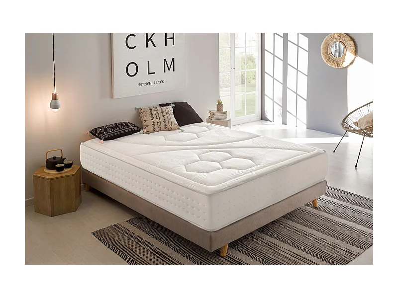 Colchón Viscoelástica Quantum Alta Densidad, 150x190 cm - Moonia