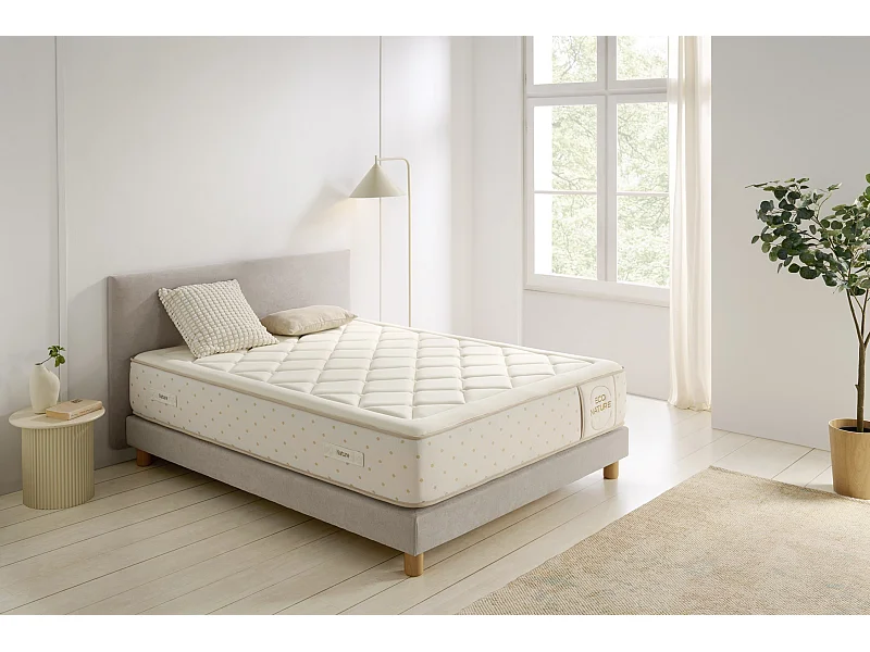 Matelas Ressorts Ensachés Eco Nature Spring, 90x190 cm -Moonia