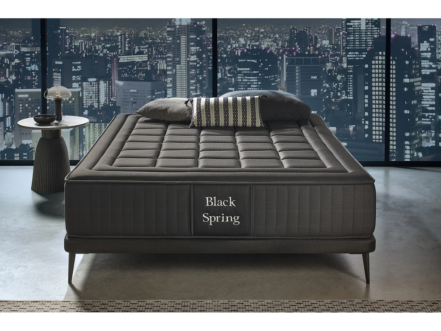 Matelas Ressorts Ensachés Black Spring Royal, 80x180 cm -Moonia