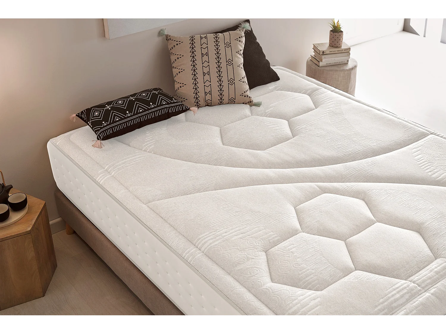 Matelas Mousse à memoire de forme Quantum Haute Densité, 200x200 cm -Moonia
