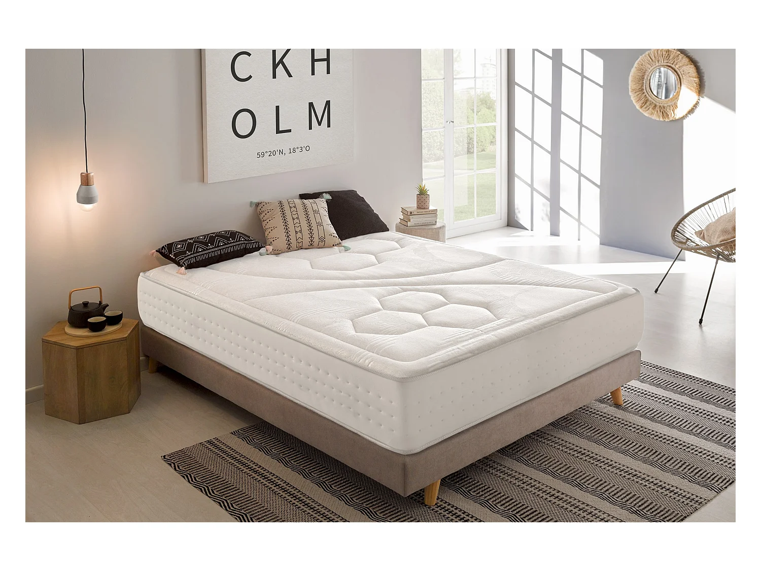 Matelas Mousse à memoire de forme Quantum Haute Densité, 120 x 190 cm -Moonia