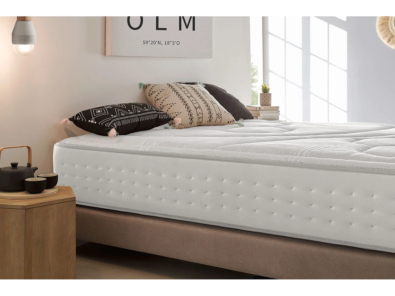 Matelas Mousse à memoire de forme Quantum Haute Densité, 120 x 190 cm -Moonia