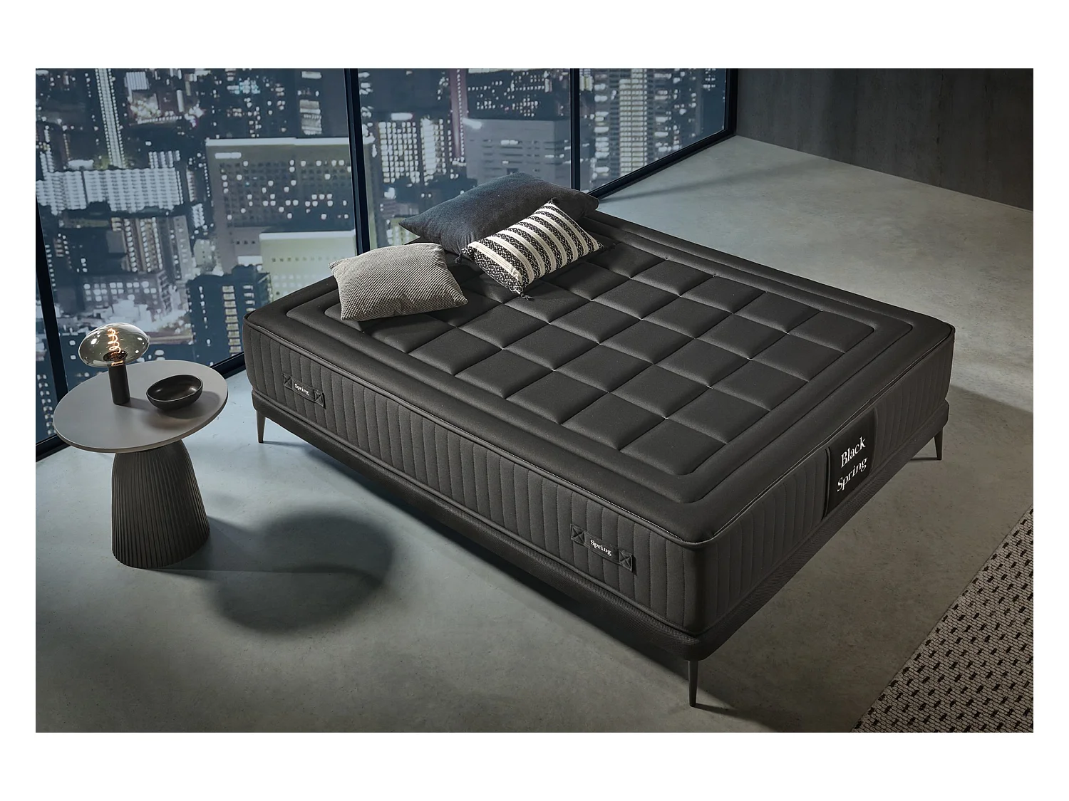 Matelas Ressorts Ensachés Black Spring Royal, 160x200 cm -Moonia