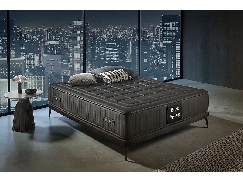 Matelas Ressorts Ensachés Black Spring Royal, 160x200 cm -Moonia