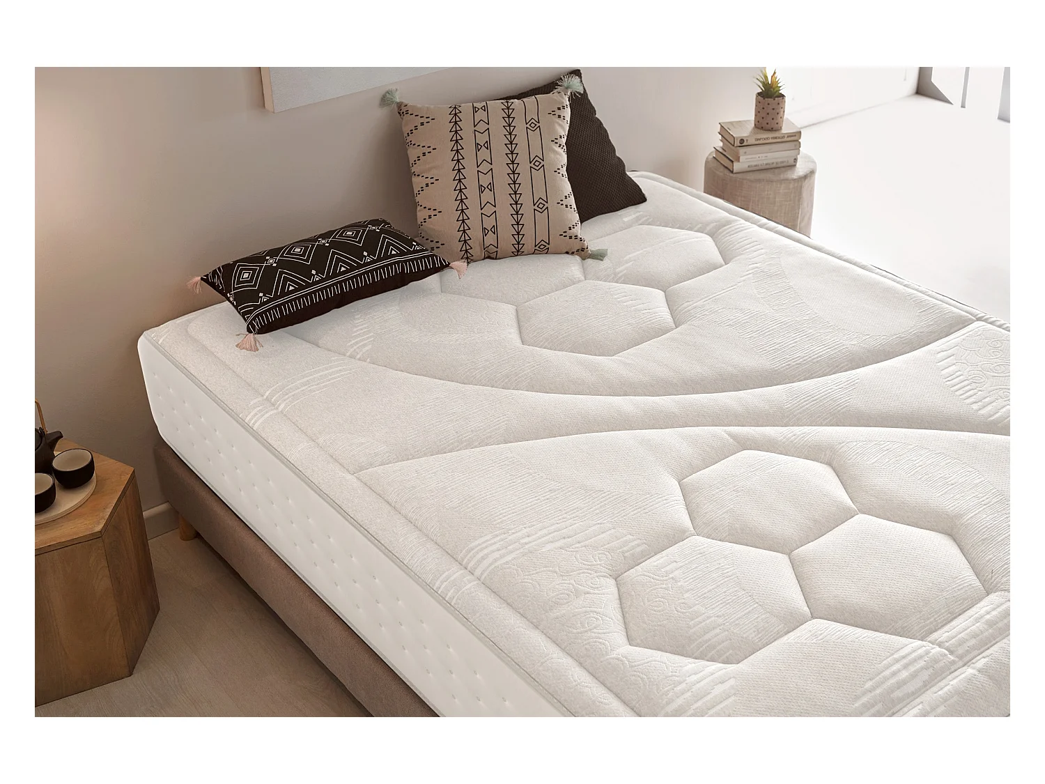 Matelas Mousse à memoire de forme Quantum Haute Densité, 90x200 cm -Moonia