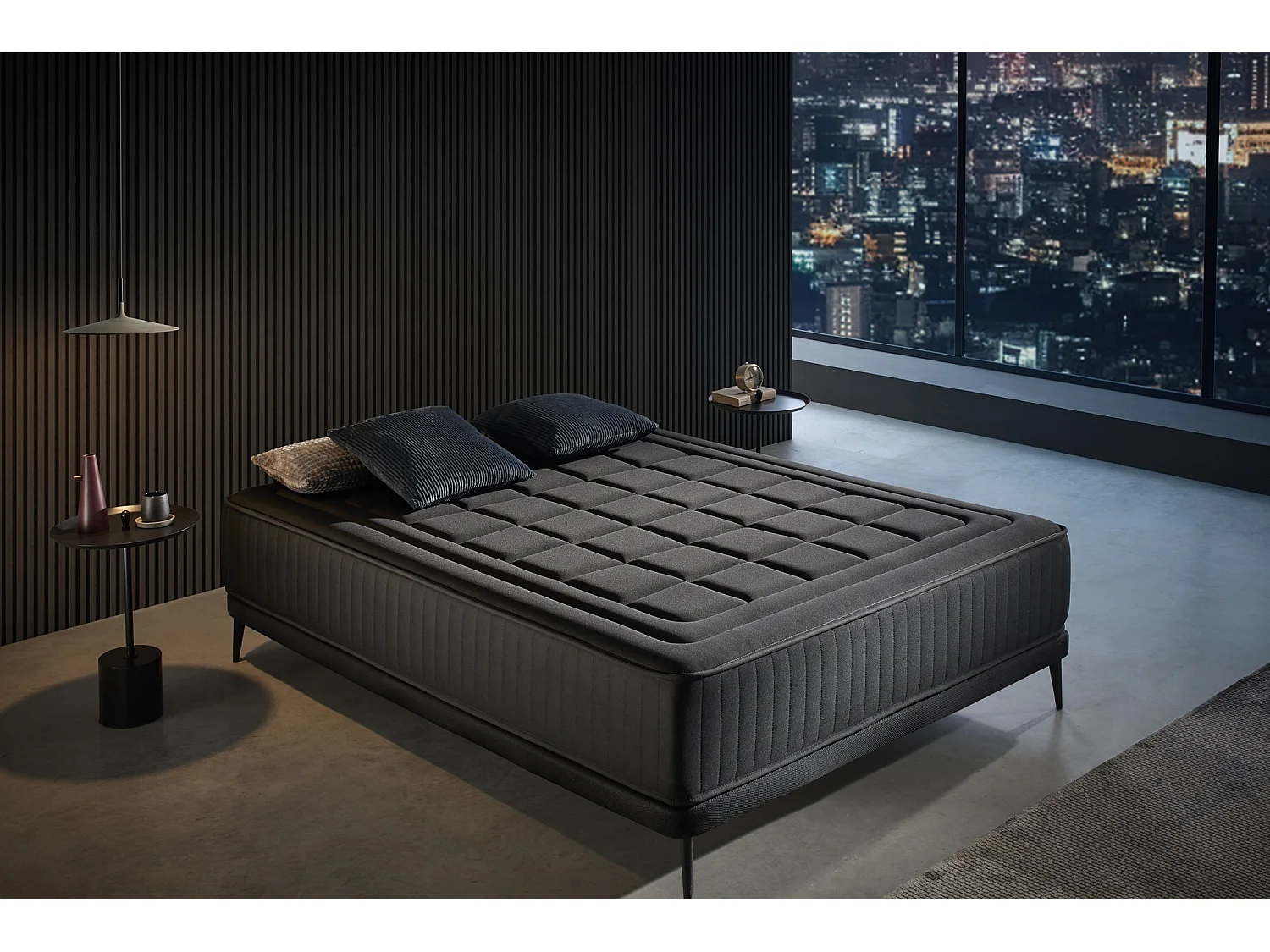 Matelas Mousse à memoire de forme Magnum Black - 135X190 cm - Moonia