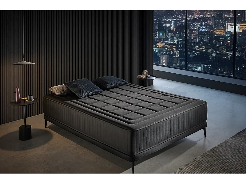 Matelas Mousse à memoire de forme Magnum Black, 135x190 cm -Moonia