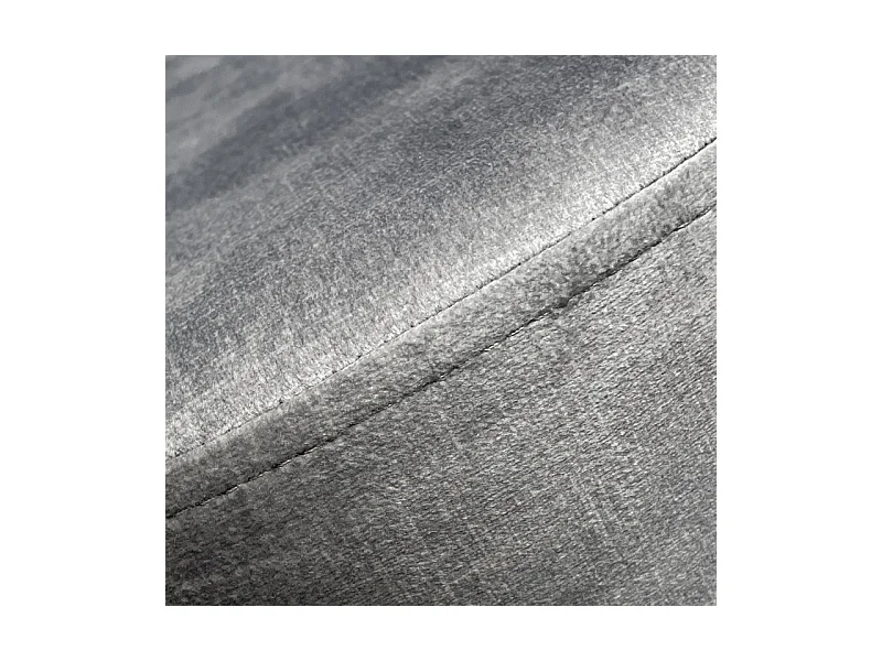 Pouf / Repose-pieds rond D. 32 cm en velours gris clair – JOEL