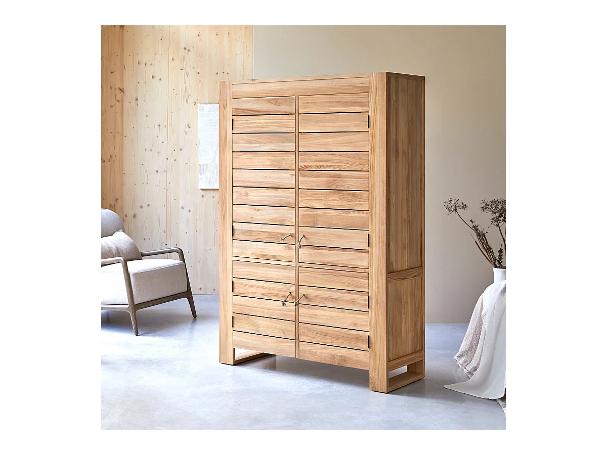 Armoire en bois de teck 160 Minimalys