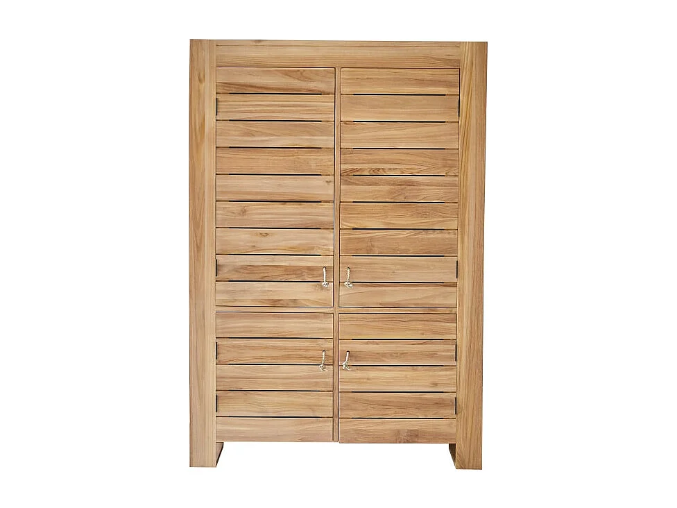 Schrank Schlafzimmer aus massivem Teak 160 cm vier Türen