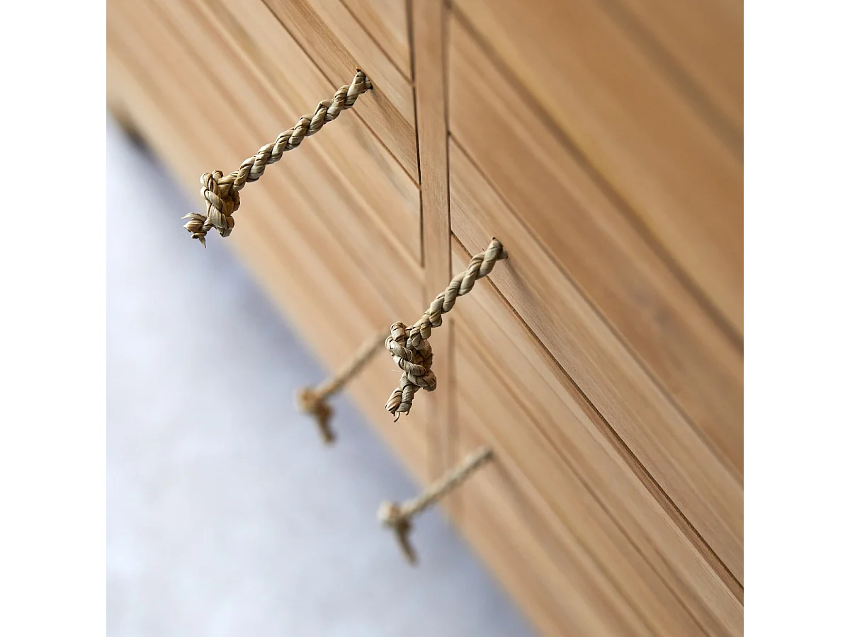 Schrank Schlafzimmer aus massivem Teak 160 cm vier Türen