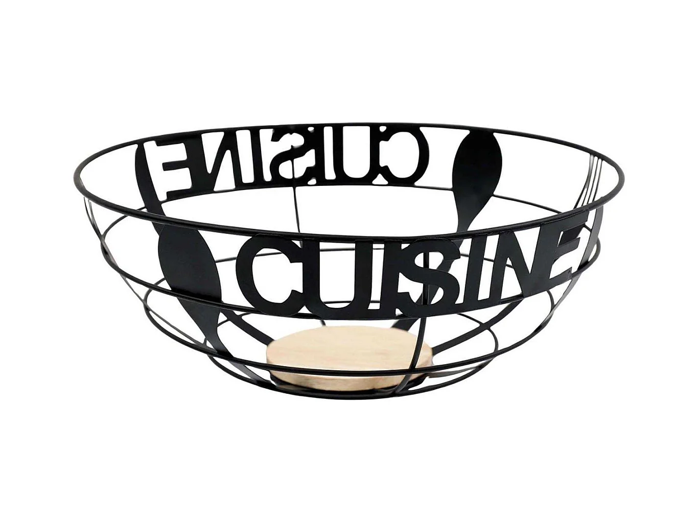 Corbeille à fruits en métal Cuisine 27 x 12.5 cm