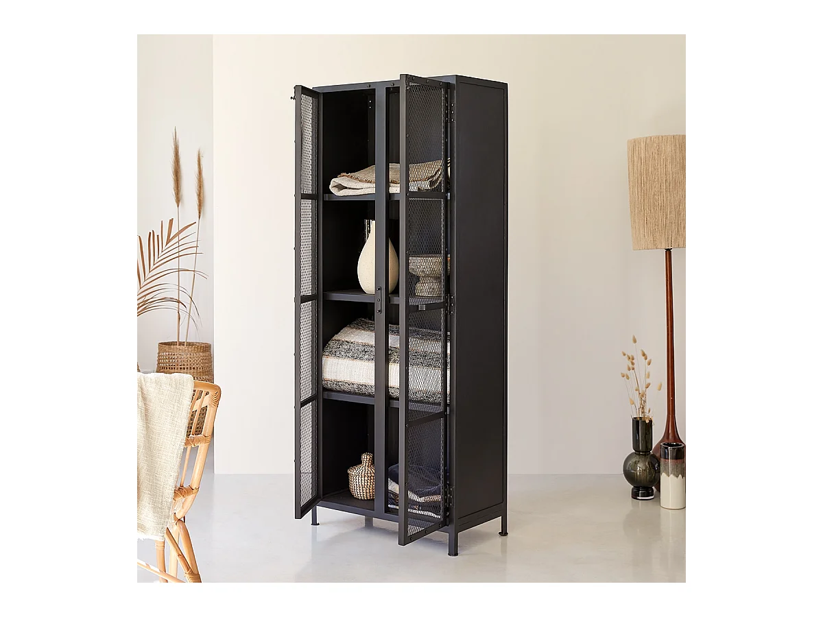 Armadio in metallo nero 175 Cleo