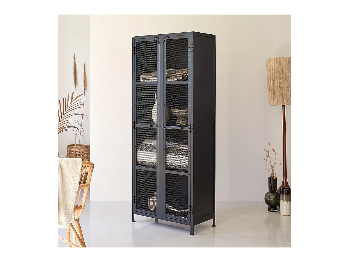 Armadio in metallo nero 175 Cleo
