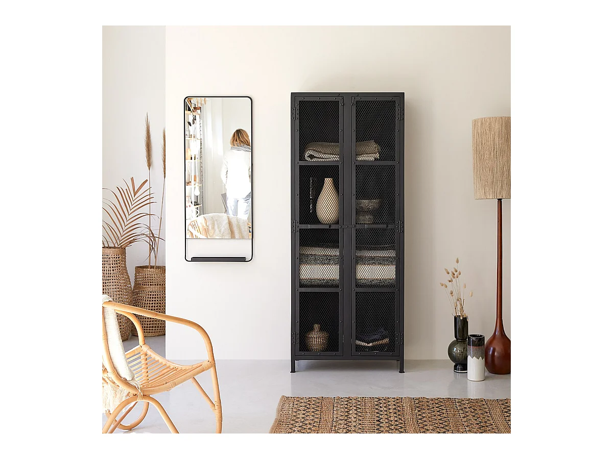 Armoire en métal noir 175 Cleo