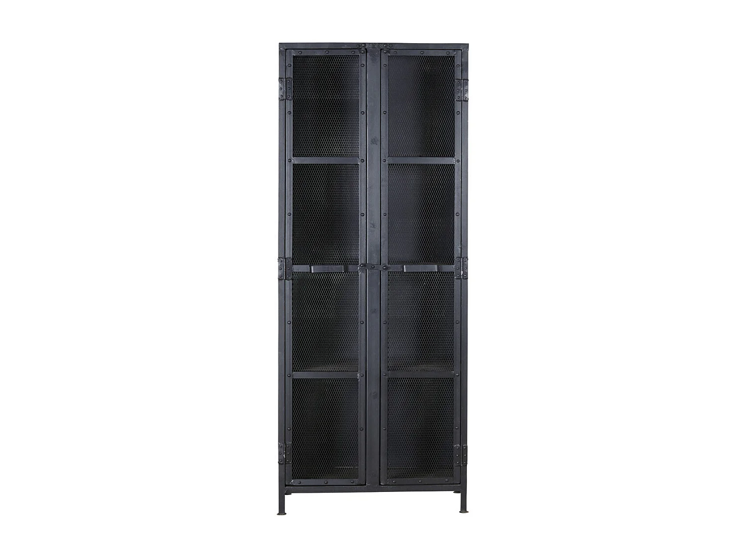 Schrank aus schwarzem Metall 175 industrieller Stil