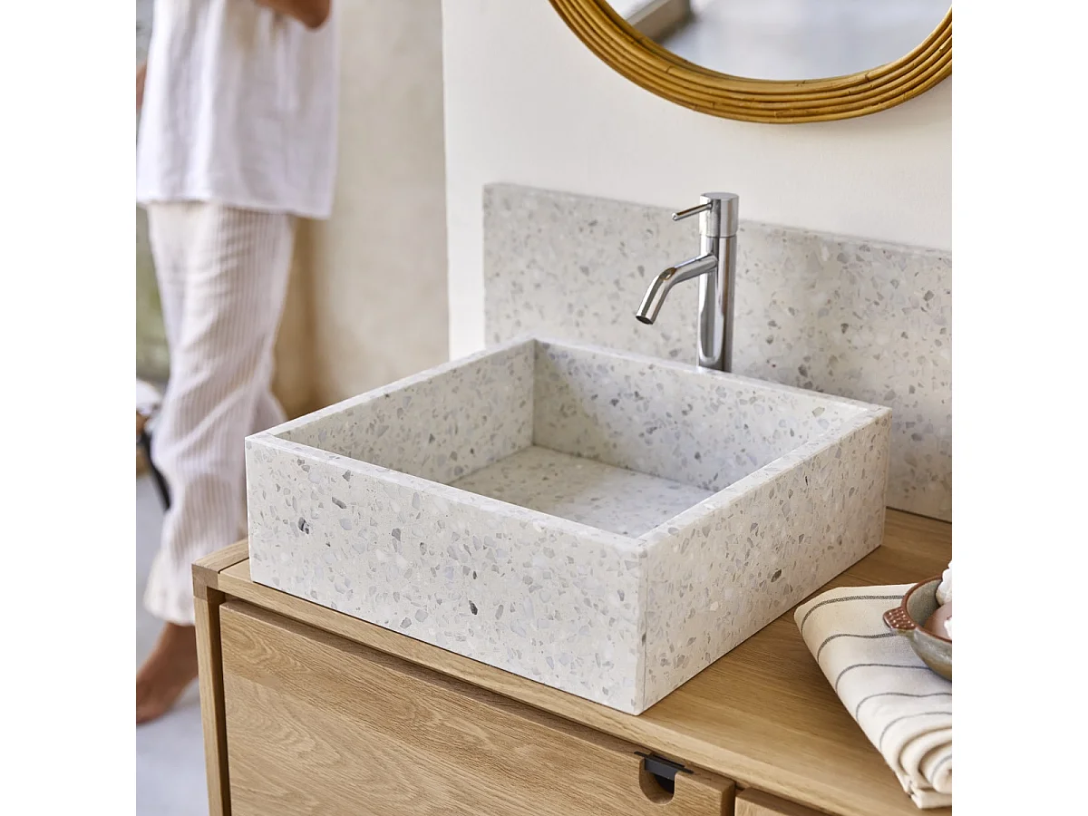 Waschbecken Made aus Premium-Terrazzo in Moon