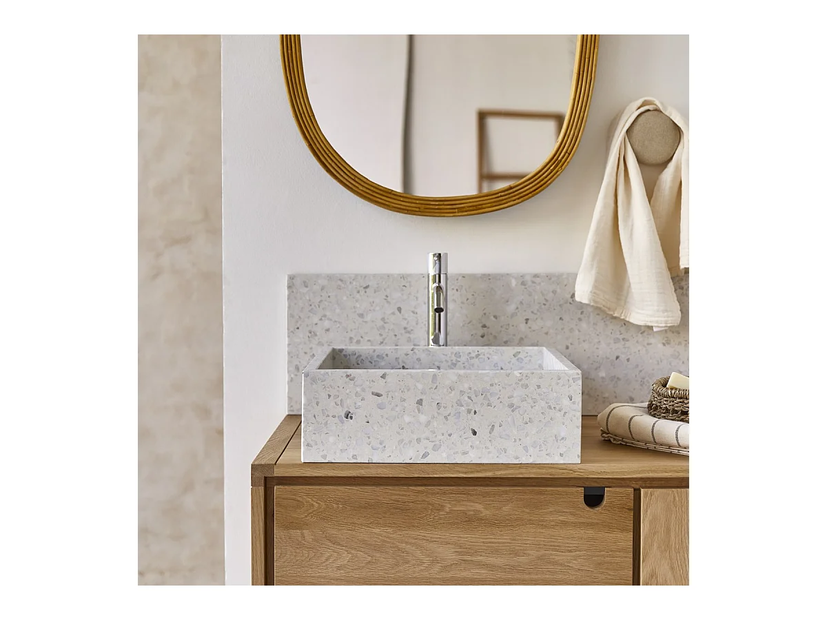 Waschbecken Made aus Premium-Terrazzo in Moon