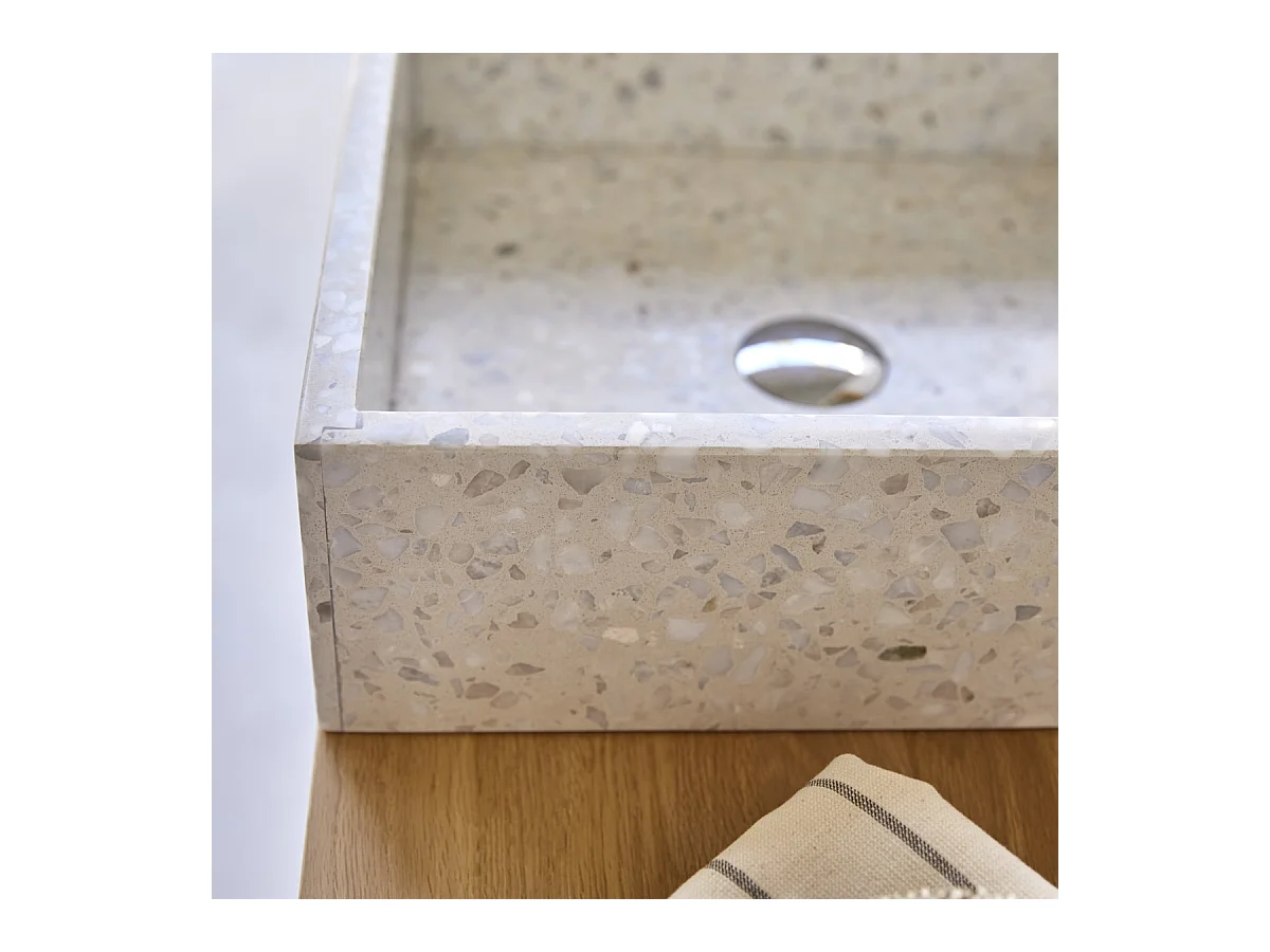 Waschbecken Made aus Premium-Terrazzo in Moon